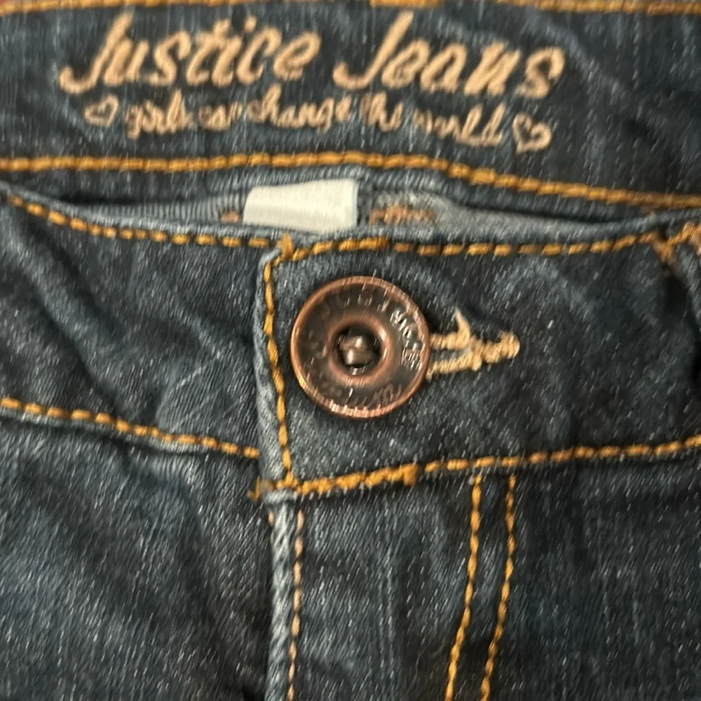 Girl’s Justice Jeans Denim Shorts Girls Can Change The World Size 14R